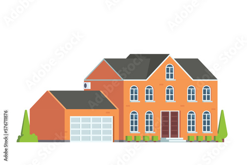 Vector element of Houses exterior buildings flat design style for city illustration © Lemonstocks
