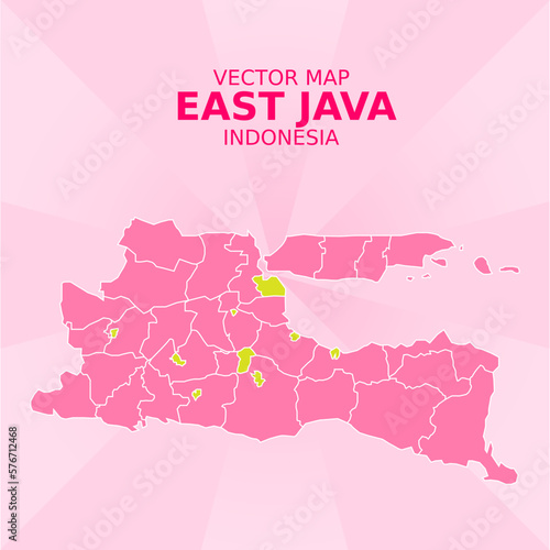 THE MAP OF EAST JAVA photo