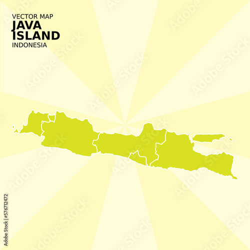 THE MAP OF JAVA ISLAND photo