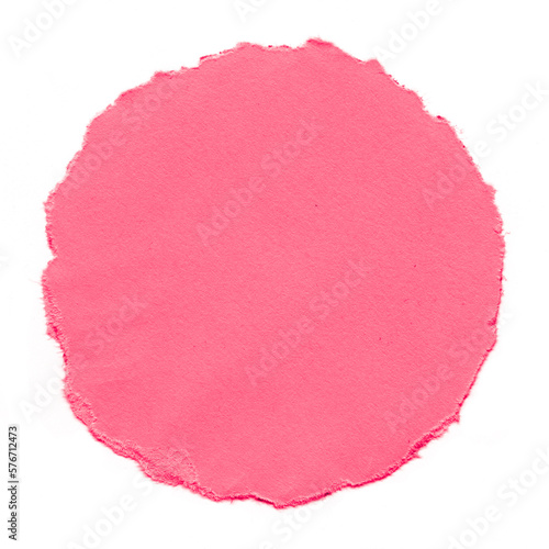 Ripped paper circle - pink
