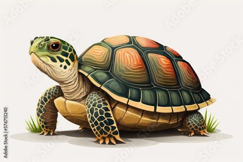 Pet tortoise. The red eared turtle is a popular exhibit at zoos and aquariums. Generative AI