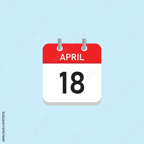 April 18 Concept Design. Vector Illustration.