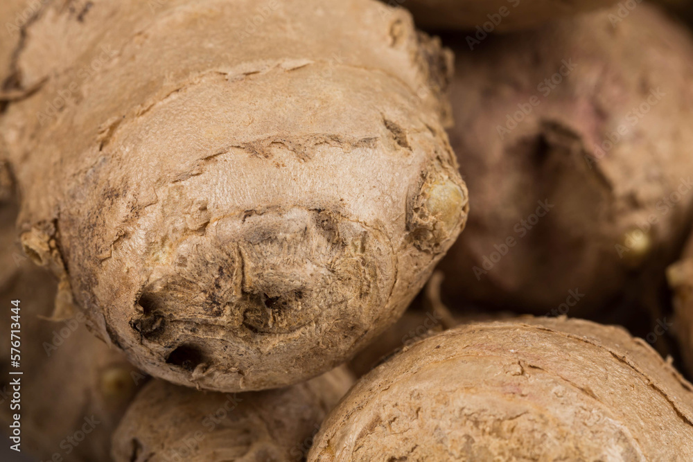 heap of ginger root