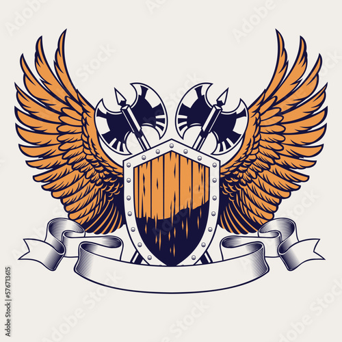 Knight Medieval Style Crest Shirt Design