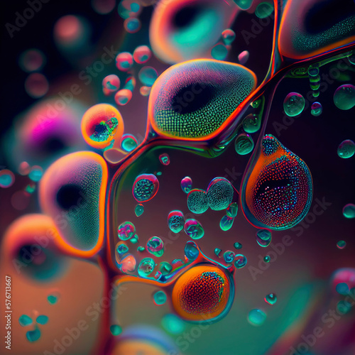 Organic mesmerize motion of paint mix, texture abstract background
