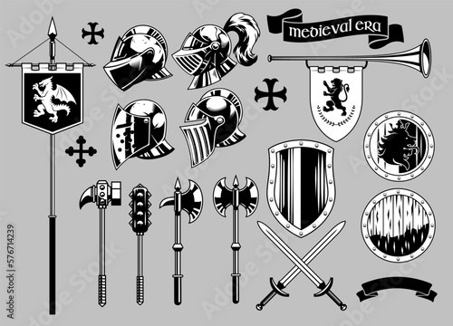 Set of Medieval Knight object