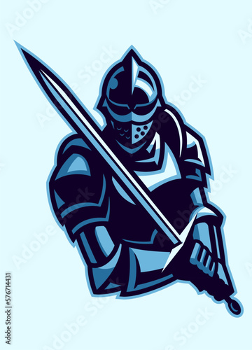 Sport Knight Warrior Hold the Sword