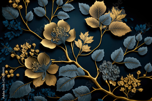 Floral background of beautiful flowers. Natural pattern wallpaper ,made with Generative AI
