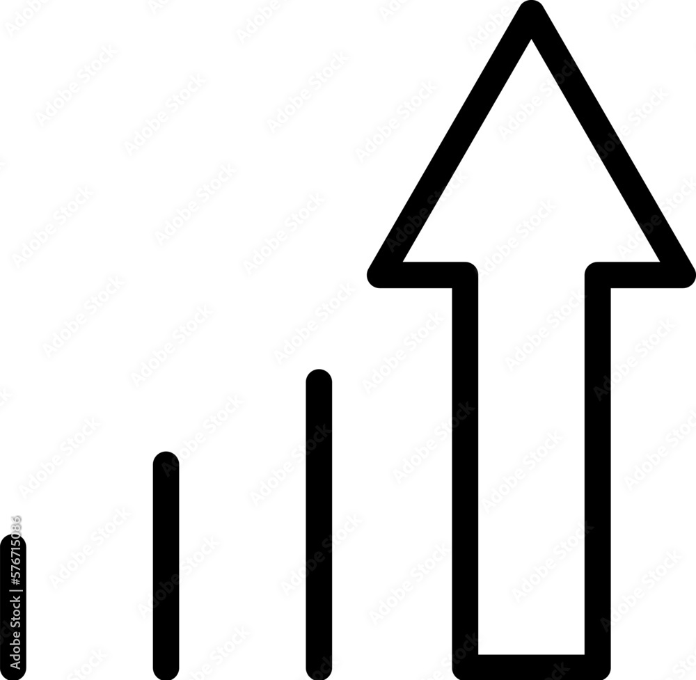 arrow, signal icon. Simple thin line, outline vector of Arrows icons for UI and UX, website or mobile application on white background