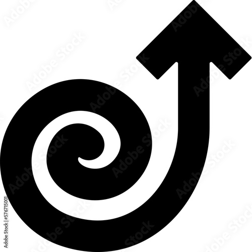 Arrow, spiral vector icon