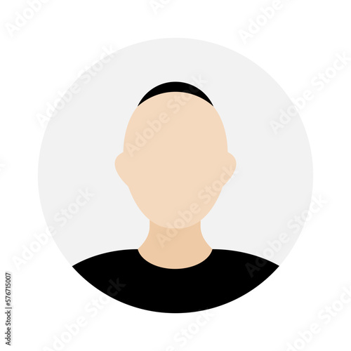 Empty face icon avatar with yarmulke. Vector illustration.