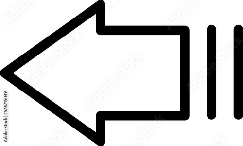 arrow left vector icon