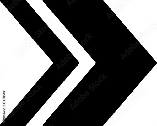 Two arrows to the right vector icon