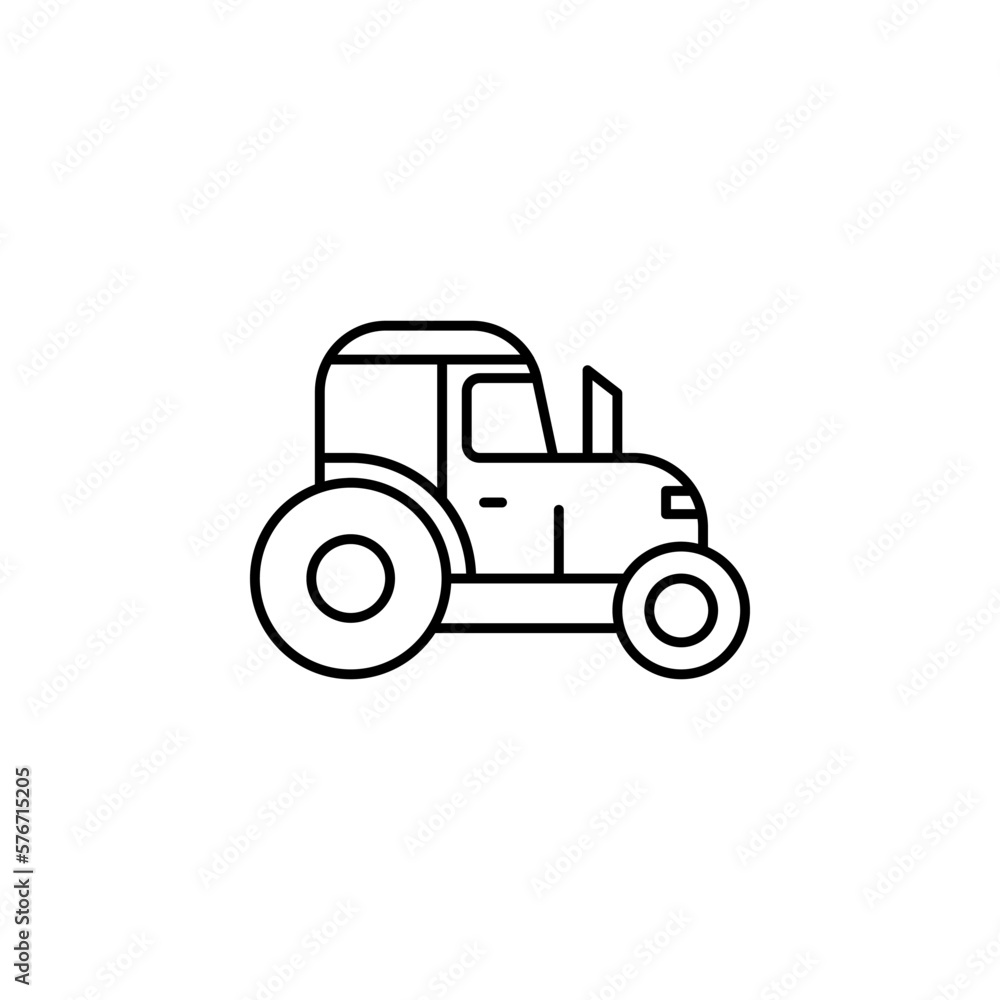 Tractor icon. Simple thin line, outline vector of autumn icons for ui and ux, website or mobile application on white background