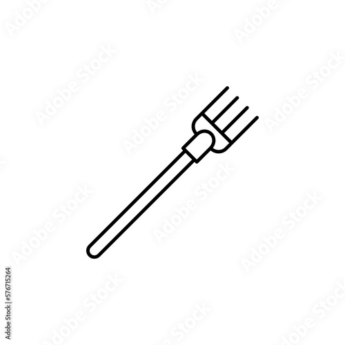 Pitchfork icon. Simple thin line  outline vector of autumn icons for ui and ux  website or mobile application on white background