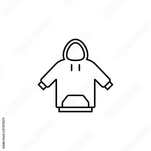 Hoodie icon. Simple thin line, outline of autumn icons for ui and ux, website or mobile application on white background