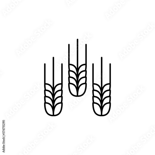 Wheat icon. Simple thin line, outline vector of autumn icons for ui and ux, website or mobile application on white background