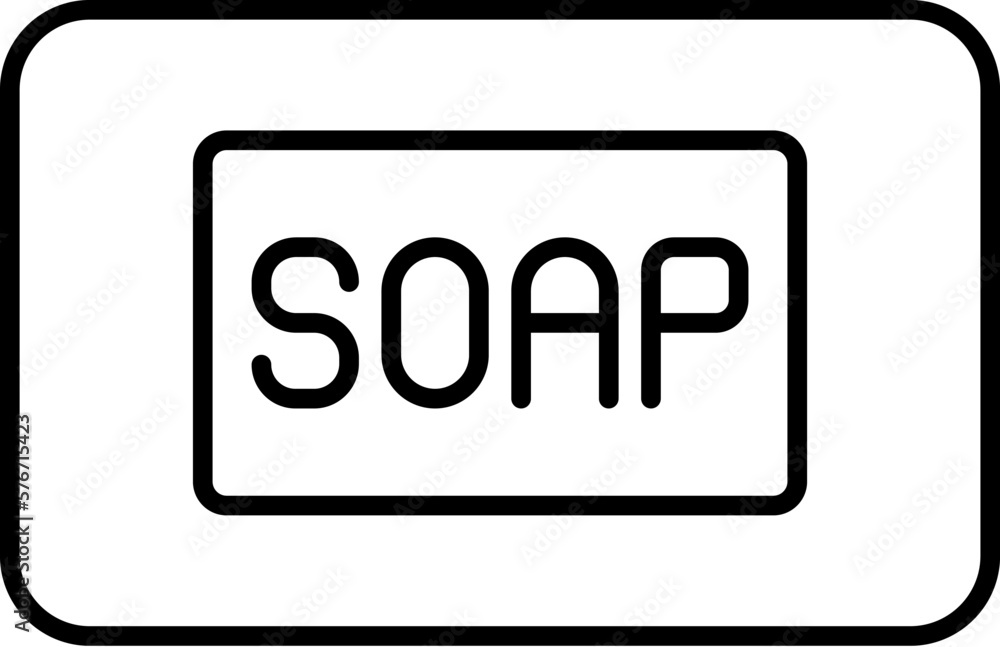 soap icon. Simple thin line, outline illustration of Beauty icons for UI and UX, website or mobile application on white background on the background of a light map soap icon. Simple thin line, outline illustration of Beauty icons for UI and UX, website or mobile application on white background on the background of a light map