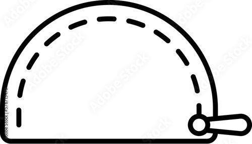 makeup bag icon. Simple thin line, outline illustration of Beauty icons for UI and UX, website or mobile application on white background on the background of a light map