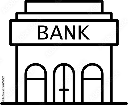 bank, building icon. Simple thin line, outline vector of Buildings icons for UI and UX, website or mobile application on dark blue gradient background on the background of a light map