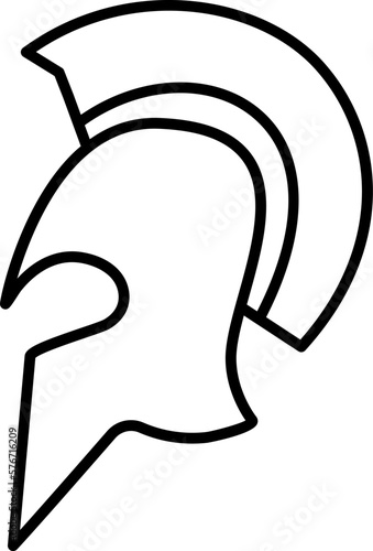 historical movie, helmet icon. Simple thin line, outline vector of movie, cinema, film, screen, flicks icons for UI and UX, website or mobile application on white background