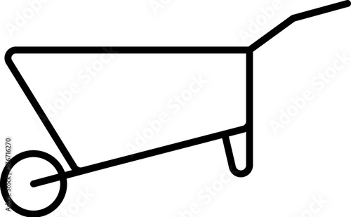 cart, sand, wheelbarrow icon. Simple thin line, outline vector of Construction tools icons for UI and UX, website or mobile application on white background