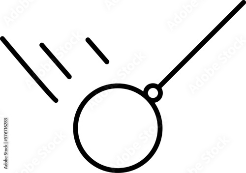 ball, wrecking vector icon