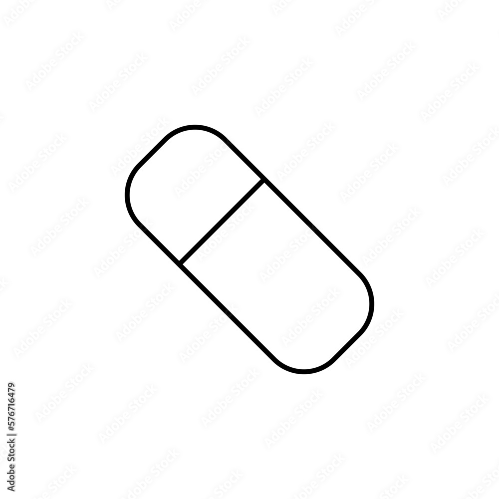 eraser outline icon. Simple vector for UI and UX, website or mobile application on white background eraser outline icon. Simple vector for UI and UX, website or mobile application on white background