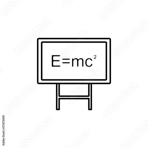 formula on the school board outline vector icon
