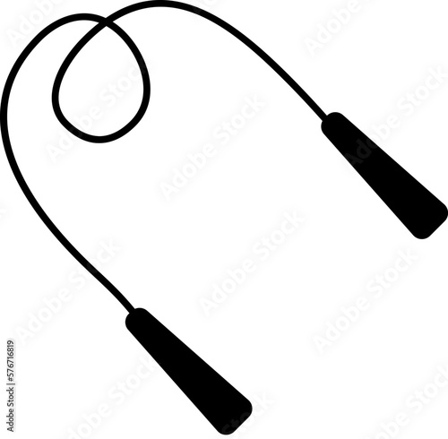The jump rope vector icon