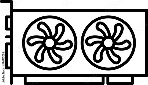 hardware, video card vector icon