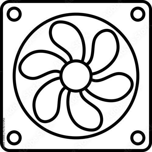 hardware, cooler, pc vector icon