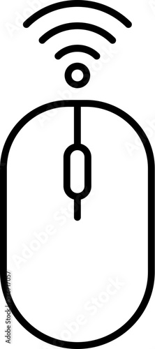 hardware, wifi mouse vector icon