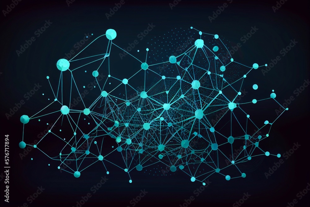 Abstract lines and dots connect background. Technology Generative AI Abstract lines and dots connect background. Technology Generative AI