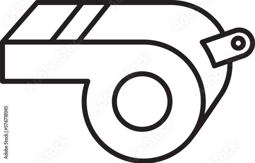 Mardi gras, whistle icon. Simple thin line, outline vector of Mardi Gras icons for UI and UX, website or mobile application on white background