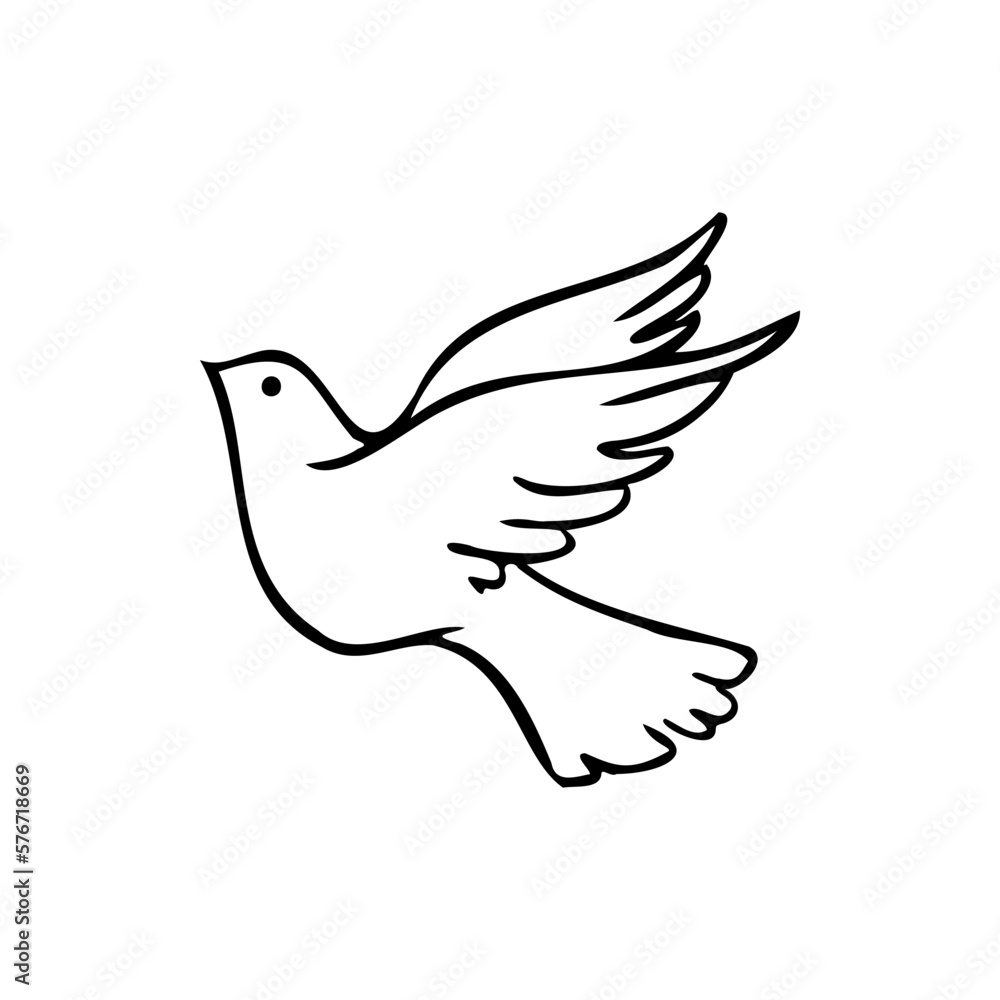 Pigeon sketch vector illustration on a transparent background Pigeon sketch vector illustration on a transparent background
