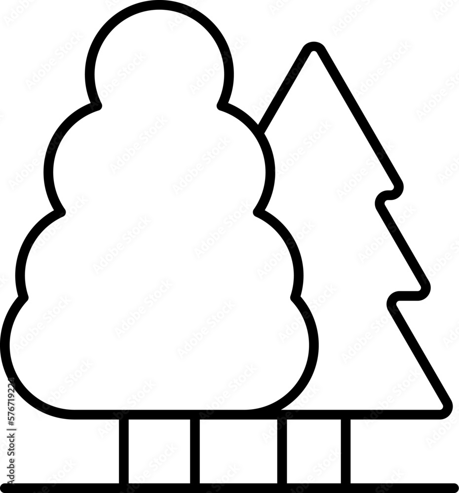 tree icon. Simple thin line, outline vector of Real Estate icons for UI and UX, website or mobile application on white background tree icon. Simple thin line, outline vector of Real Estate icons for UI and UX, website or mobile application on white background