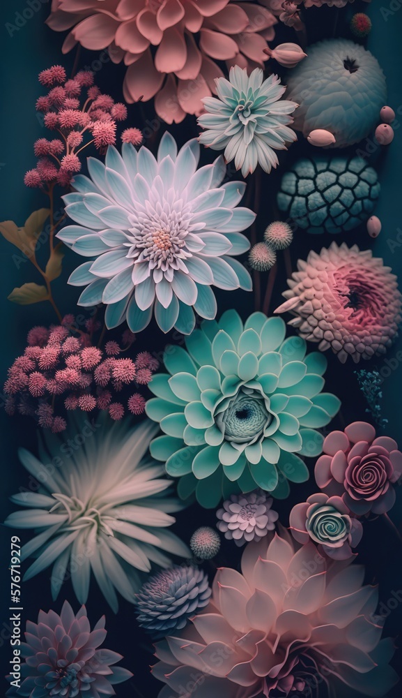 Beautiful floral texture and pattern, made with generative ai Beautiful floral texture and pattern, made with generative ai