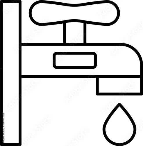 faucet icon. Simple thin line, outline vector of Real Estate icons for UI and UX, website or mobile application on white background