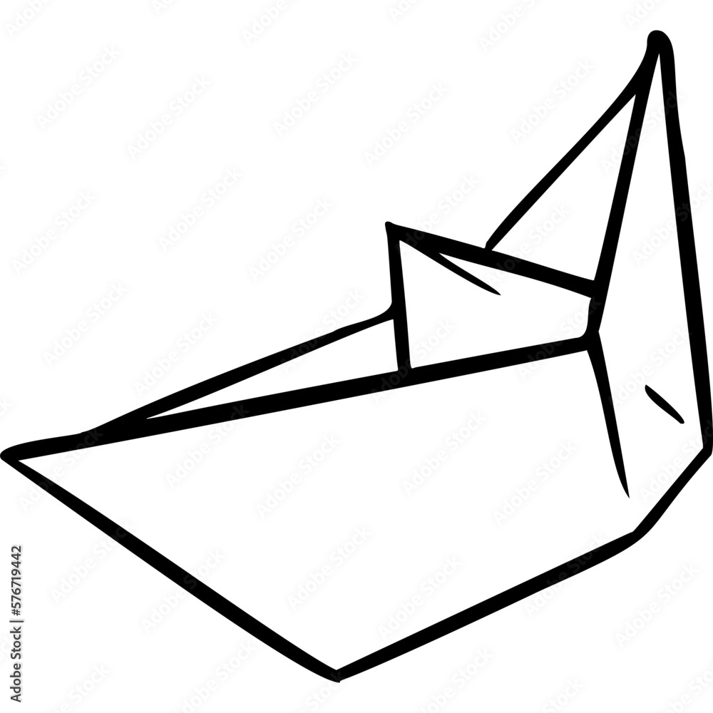Paper boat sketch vector illustration hand draw Paper boat sketch vector illustration hand draw