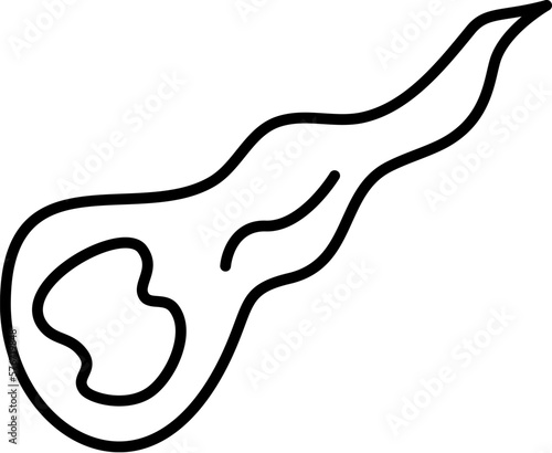 fire, meteor, space vector icon