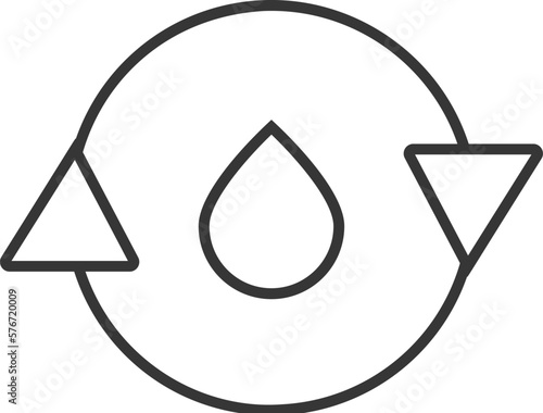 water cycle, a drop in a circle vector icon