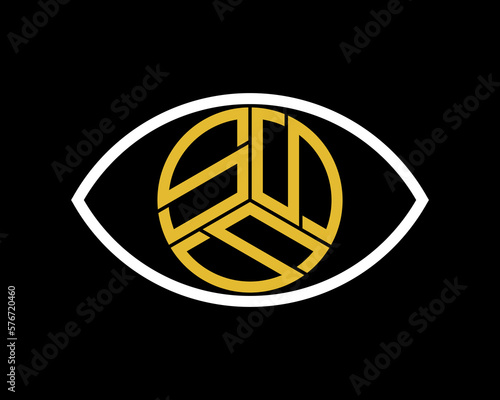 SSS Letter inside the eye line logo