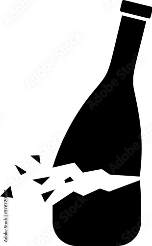 Photography Rubbish, broken bottle vector icon