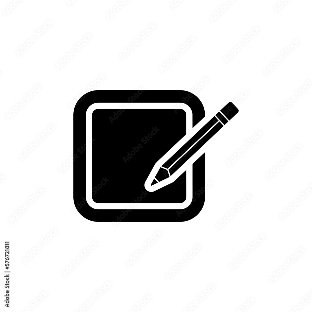 Document With Pencil vector icon Document With Pencil vector icon