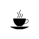 coffee cup, cup with hot drink vector icon