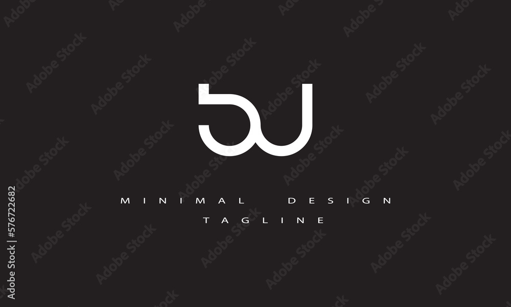 BU or UB Minimal Logo Design Vector Art Illustration BU or UB Minimal Logo Design Vector Art Illustration