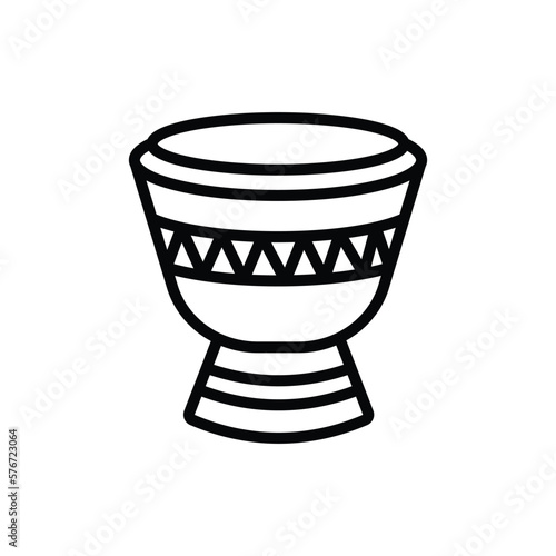 bongo drum icon vector design template in white background