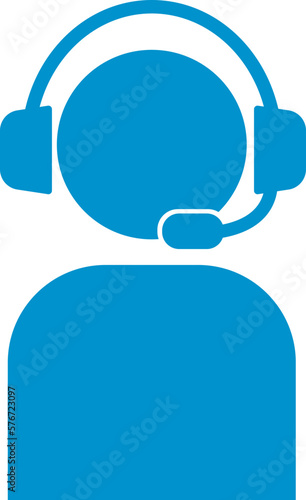 オペレーターのシンプルなイラストアイコン