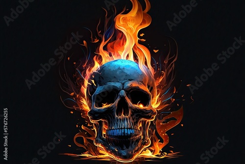 On the eve of Halloween, the skull was burned in a fire. Definition of Halloween. Generative AI